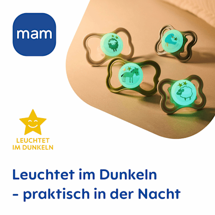 Schnuller Supreme Night blau 6-16 Monate mam