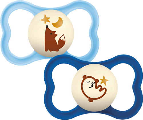 Schnuller Supreme Night blau 6-16 Monate mam