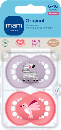 Schnuller Original Pure rosa/flieder 6-16 Monate mam