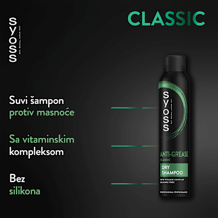 Anti Grease šampon -  za suvo pranje kose syoss