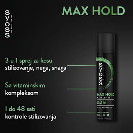 Max & Hold - lak za kosu syoss