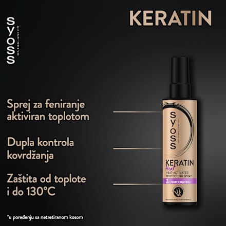 Keratin Heat - sprej za zaštitu kose od toplote syoss
