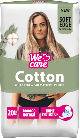 Absorbante normale din bumbac  We care