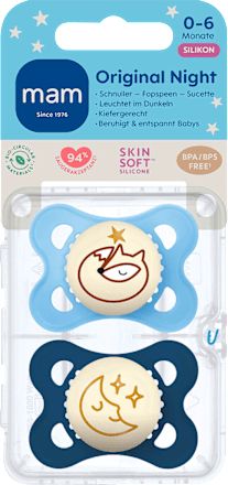 Schnuller Original Night blau 0-6 Monate mam