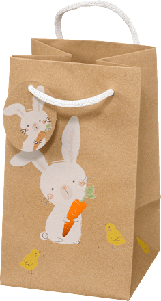 Geschenktasche veredelt Kranz/Hase, mini, hoch Profissimo