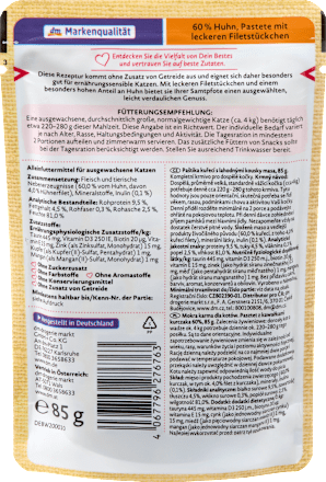 Nassfutter Katze 60 % Huhn mit Filet, Naturverliebt Dein Bestes