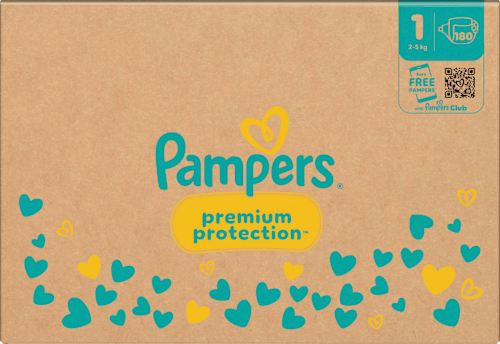 Windeln Premium Protection Gr. 1 Newborn (2-5 kg) Monatsbox Pampers