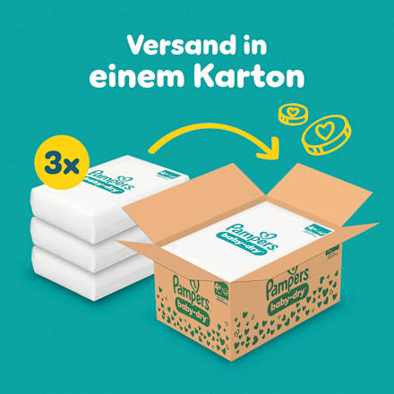 Windeln Gr. 4+ Maxi Plus (10-15 kg) Monatsbox Pampers baby-dry