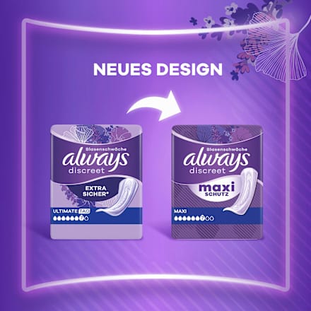 discreet Einlagen Inkontinenz Ultimate Tag  always