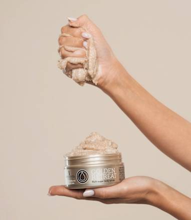 Bogat sladkorni piling za telo Body Hugs Golden Retreat AFRODITA