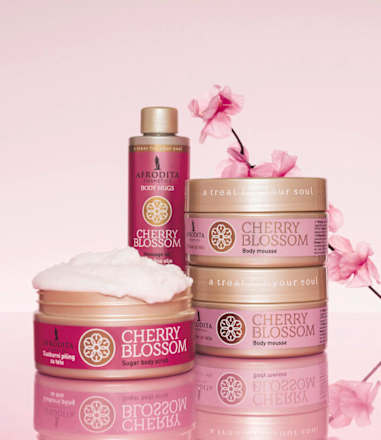Sladkorni piling za telo Body Hugs Cherry Blossom AFRODITA