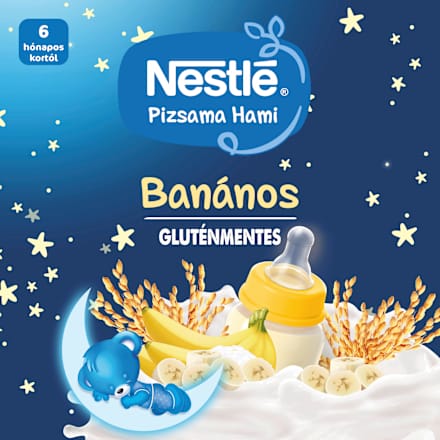 Pizsama Hami -  folyékony gabonás bébiétel banános ízesítéssel 6 hónapos kortól Nestlé