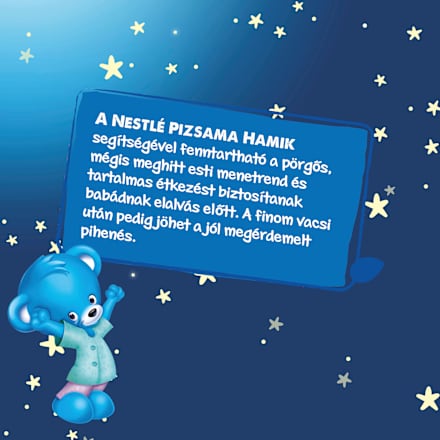 Pizsama Hami -  folyékony gabonás bébiétel banános ízesítéssel 6 hónapos kortól Nestlé