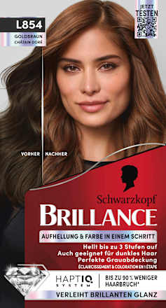 Haare Aufheller & Haarfarbe L854 Goldbraun Schwarzkopf Brillance