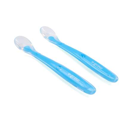 Set lingurițe de silicon blue U-Grow