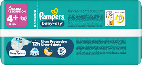 Windeln baby-dry Gr. 4+ (10-15 kg) Pampers