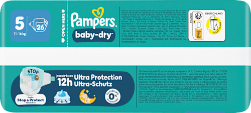 Windeln baby-dry Gr. 5 Junior (11-16 kg) Pampers