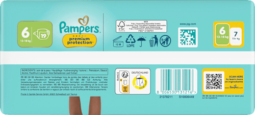 Windeln Premium Protection Gr. 6 XL (13-18 kg) Pampers premium protection