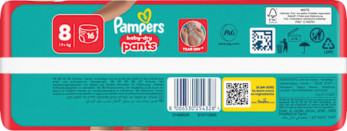 Baby Pants Gr. 8 XL (17+ kg) Pampers baby-dry