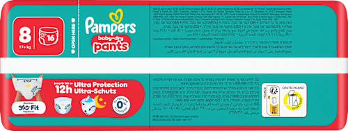 Baby Pants Gr. 8 XL (17+ kg) Pampers baby-dry