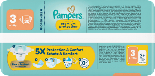 Windeln premium protection Gr. 3 Midi (6-10 kg) Pampers