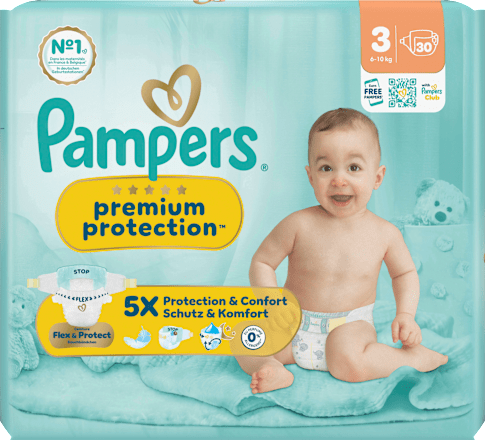 Windeln premium protection Gr. 3 Midi (6-10 kg) Pampers