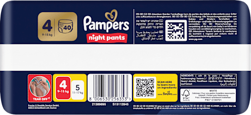 Baby Pants night Gr. 4 (9-15 kg) Pampers
