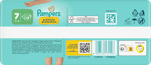 Windeln Gr. 7 XL (15+ kg) Pampers premium protection