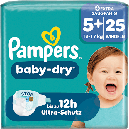 Windeln Gr. 5+ (12-17 kg)   Pampers baby-dry