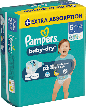 Windeln Gr. 5+ (12-17 kg)   Pampers baby-dry