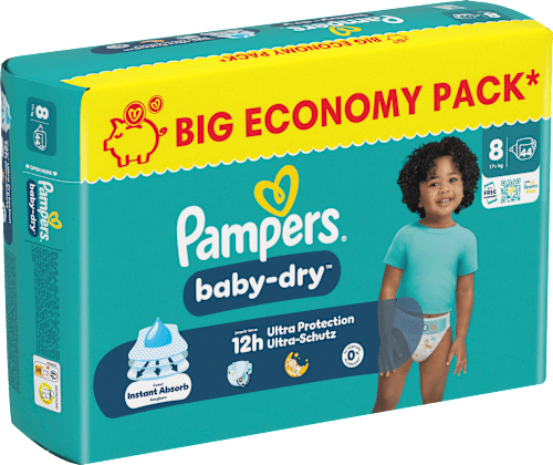 Windeln Gr. 8 XL (17+ kg) Big Pack Pampers baby-dry