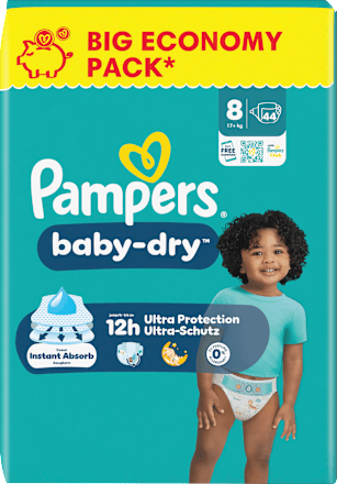 Windeln Gr. 8 XL (17+ kg) Big Pack Pampers baby-dry