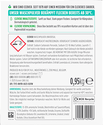 Vollwaschmittel Pulver Universal ECOVER