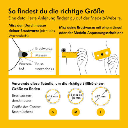 Contact Brusthütchen,  Gr.M Medela