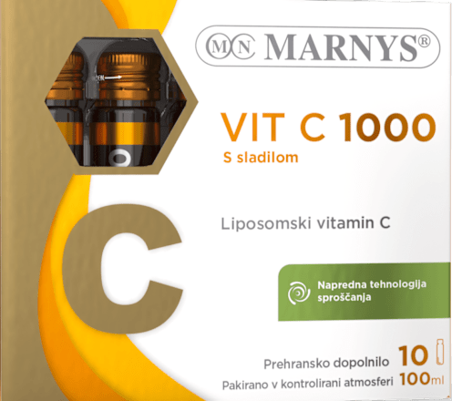 Prehransko dopolnilo liposomski VITAMIN-C 1000, 10 x 10 ml MARNYS
