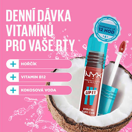 LIP I.V. hydratační lesk na rty Lip Gloss Stain, 02 Hydra-Honey NYX PROFESSIONAL MAKEUP
