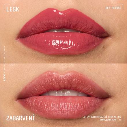 LIP I.V. hydratační lesk na rty Lip Gloss Stain, 07 Bubblegum Burst NYX PROFESSIONAL MAKEUP