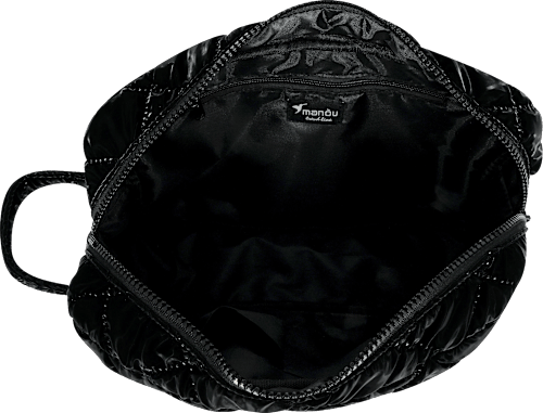 Kulturbeutel Lack schwarz gesteppt  manòu