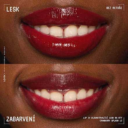 LIP I.V. hydratační lesk na rty Lip Gloss Stain, 13 Cranberry Splash NYX PROFESSIONAL MAKEUP