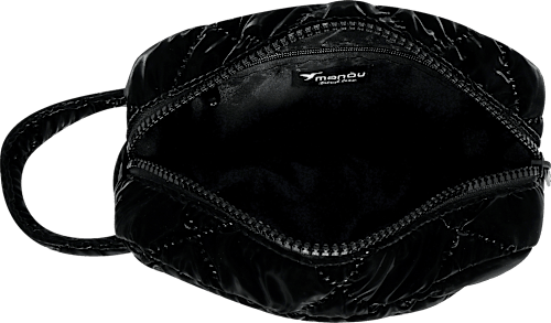 Kosmetiktasche Lack schwarz gesteppt  manòu