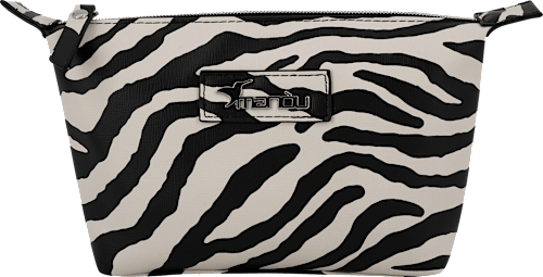 Kosmetiktasche Zebra creme/schwarz manòu