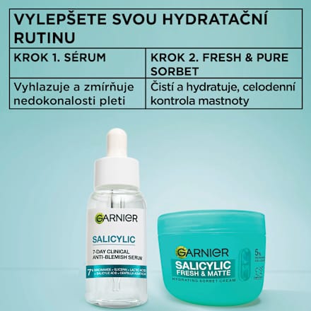 denní pleťový krém Salicylic Fresh & Matte GARNIER SKIN NATURALS