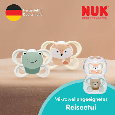 Schnuller Perfect Match Air Silikon, creme/mint, 0-6 Monate NUK