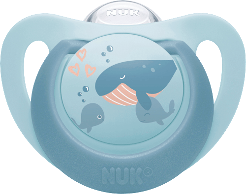 Schnuller First Choice Silikon, grün/blau, 18-36 Monate NUK