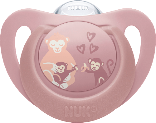 Schnuller First Choice Silikon, rose/lila, 6-18 Monate NUK