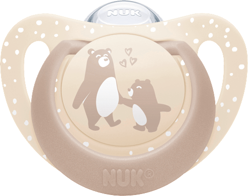 Schnuller First Choice Silikon, blau/creme, 0-6 Monate NUK