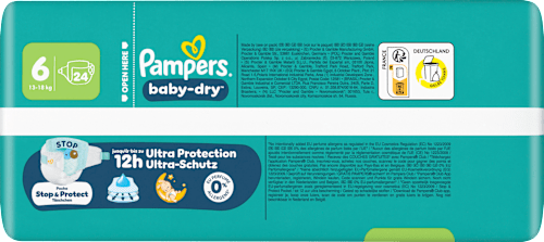 Windeln Gr. 6 XL (13-18 kg) Pampers baby-dry