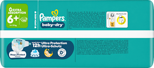 Windeln Gr. 6+ XL (14-19 kg) Pampers baby-dry