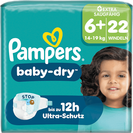 Windeln Gr. 6+ XL (14-19 kg) Pampers baby-dry