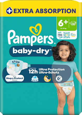 Windeln Gr. 6+ XL (14-19 kg) Pampers baby-dry
